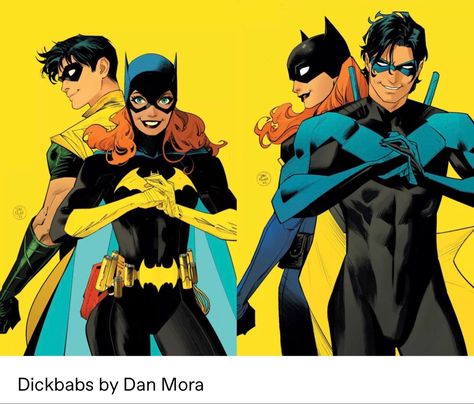 Nightwing And Batgirl, Batgirl Art, Dan Mora, Dc Batgirl, Future Boy, Batman Universe, Dc Comics Artwork, Dc Memes, Batman Family