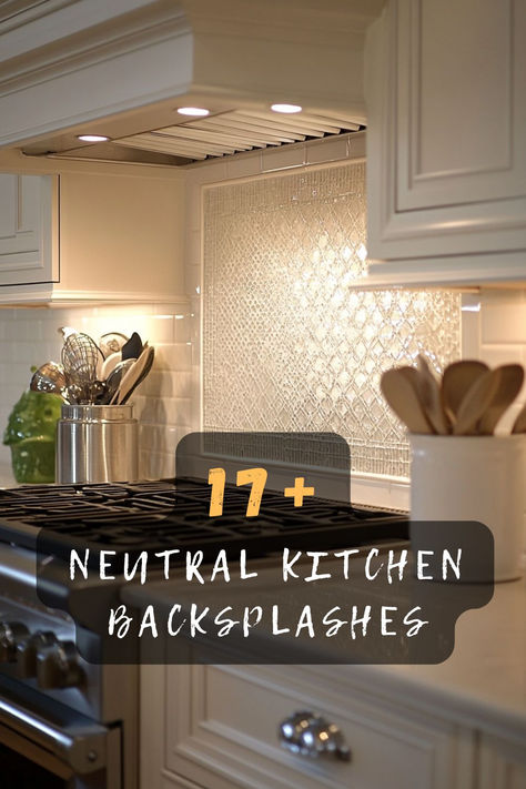 Elevate your kitchen with chic neutral backsplash ideas. Click to explore how subtle tones can transform your space! 🍴🏡 #NeutralBacksplash #KitchenDesign #HomeRenovation #ElegantInteriors #DecorTips Kitchen Backsplash Ideas With Greige Cabinets, Backsplash Kitchen Beige Cabinets, Kitchen Backsplash For Cream Cabinets, Kitchen Backsplash White Oak Cabinets, Neutral Glass Tile Backsplash Kitchen, Neutral Stone Backsplash Kitchen, Neutral Backsplash With White Cabinets, White Kitchen Beige Backsplash, Neutral Backsplash Kitchen Subway Tile