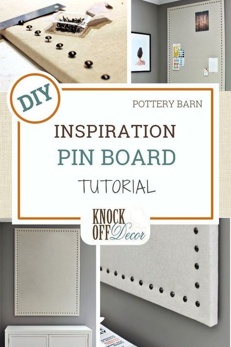 Diy Notice Board, Pod Office, Diy Pin Board, Pin Board Ideas, Pottery Barn Look, Diy Cork, Planner Diy, Kids Rooms Diy, Decor Shopping