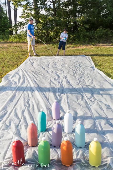 Memorial Day Outdoor Fun - Perfectly Imperfect™ Blog Slip And Slide Games, Slip N Slide, Outside Games, Water Day, First Day Of Summer, Summer Fun List, Water Games, Water Party, Camping Games