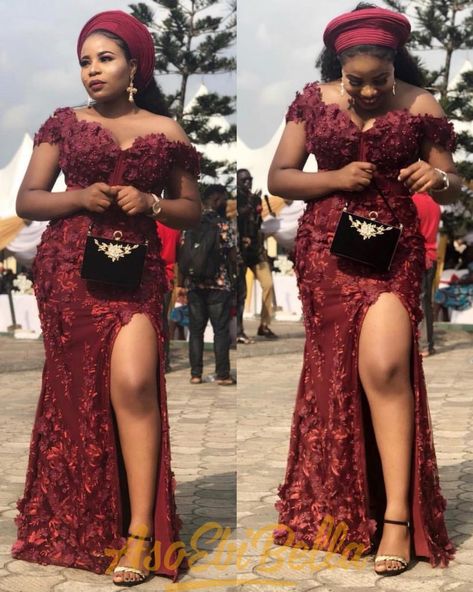 Nigerian Lace Dress, Nigerian Dress Styles, Aso Ebi Lace Styles, Latest Aso Ebi Styles, Nigerian Lace Styles, African Lace Styles, Short African Dresses, Lace Gown Styles, Lace Dress Styles