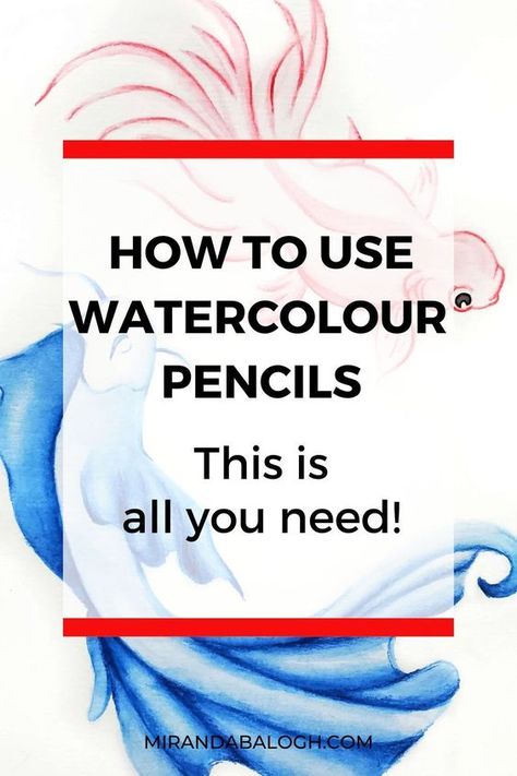 Water Soluble Pencil Art, Water Pencil Art, Using Watercolour Pencils, How To Draw With Coloured Pencils, Watercolor Pencil For Beginners, Watercolour Pencils Tutorial, Watercolor Pencil Drawings Ideas, How To Use Watercolour Pencils, Watercolour Pencils For Beginners