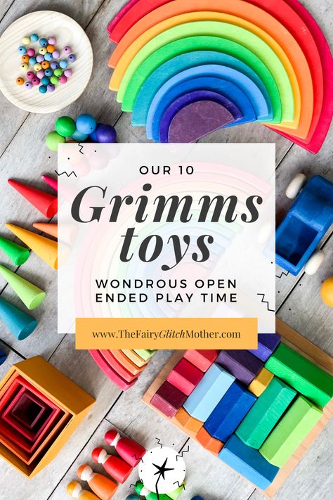 Open Ended Play Toys, Open Play Toys, Grimms Toys Ideas, Open Ended Toys For Toddlers, Grimms Wooden Toys, Grimm Toys, Best Open Ended Toys, Grimms Toys, Waldorf Playroom