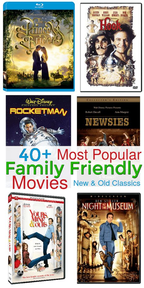 Movies For Movie Night, Movies For Family Movie Night, Classic Family Movies, Family Movie Night Themes, Funny Family Movies, Family Friendly Movies, Kid Friendly Movies, Best Kid Movies, Movie Night Theme