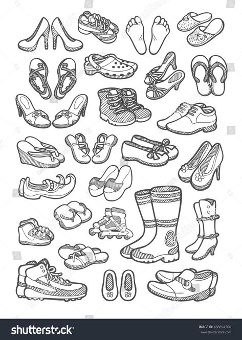 Converse Drawing, Drawing Objects, Magazine Design Inspiration, Cartoon Shoes, Character Model Sheet, Female Shoes, Object Drawing, Shoes Drawing, Figure Sketching