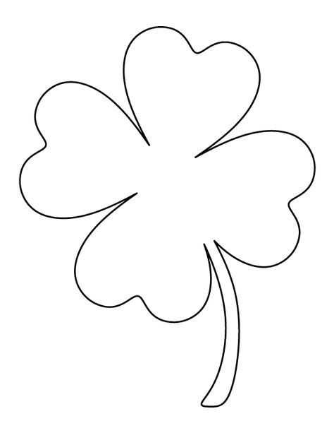 Printable full page large four leaf clover pattern. Use the pattern for crafts, creating stencils, scrapbooking, and more. Free PDF template to download and print at http://patternuniverse.com/download/large-four-leaf-clover-pattern/. Shamrock Stencil Printable, 4 Leaf Clover Outline, Four Leaf Clover Printable Free, 4 Leaf Clover Template Free Printable, Four Leaf Clover Outline, Shamrock Patterns Free Printable, Shamrock Template Free Printables, Four Leaf Clover Template, Clover Templates