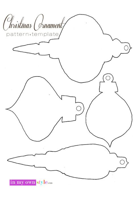 Paper-Christmas-Ornament-template-Free-Printable Christmas Handcraft, Printable Christmas Ornaments, Christmas Paper Craft, Christmas Ornament Template, Deco Table Noel, Paper Christmas Ornaments, Ornament Template, Christmas Paper Crafts, Christmas Ornament Pattern