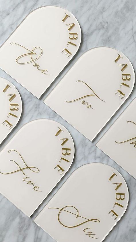 Event Acrylic Signs, Table Signs For Wedding, Arched Table Numbers, Wedding Table Signage, Arched Table, Table Numbers Wedding Diy, Gold Table Numbers Wedding, Table Signage, Wedding Table Number Signs