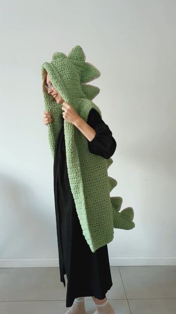 Olga Korepanova on Instagram: "Dinosaur vest

- All sizes (XS-XXL)
- Easy to crochet 
- Beginner friendly 

Find the pattern via the link in my bio 🦖" Crochet Dinosaur Costume Pattern Free, Dinosaur Crochet Sweater, Crochet Dinosaur Hoodie Free Pattern, Dino Sweater Crochet, Crochet Crocodile Pattern Free, Crochet Dinosaur Hoodie, Crochet Long Neck Dinosaur Free Pattern, Crochet Dinosaur Jacket, Crochet Beginner