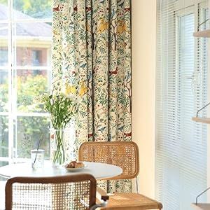 Pattern Curtains Living Room, White Window Treatments, Drapes For Bedroom, Forest Pattern, Decorative Curtain Rods, Dining Room Curtains, Pocket Curtains, White Window, Pinch Pleat Curtains