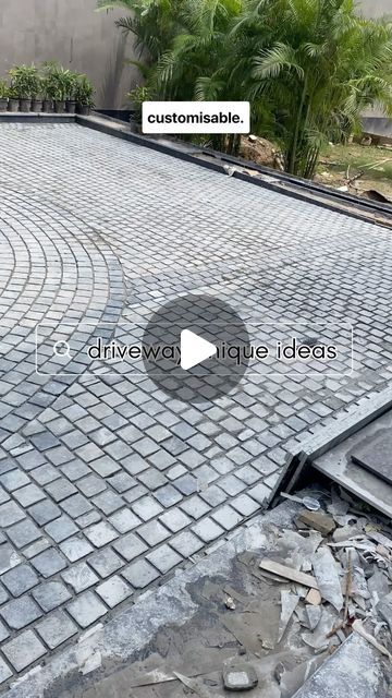 Studio EFFCOM on Instagram: "If you’re bored of simple driveway tiles, then you need to give COBBLE STONE a try! 😇  Cobble stone is a natural stone that comes in smaller pieces, and can be easily installed with concrete! ✅   100% customisable, Cobble stone can easily take the weight of heavy vehicle and is 100% resistant to harsh weather! 💪🏻  Cobble stone is approved by Studio EFFCOM! Go, give it a try! 🤗  [studio effcom, cobble stone, driveway tiles, driveway material, driveway ideas, outdoor material, interior design, interior design inspo, interior design tips, construction tips]" Tiled Driveway, Material Interior Design, Concrete Driveway Ideas, Driveway Tiles, Cobbled Driveway, Driveway Materials, Cobble Stone, Driveway Ideas, Stone Driveway