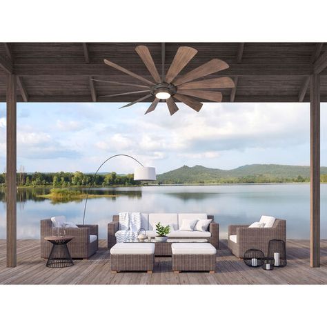 Shop Bellacor for Windmolen Oil Rubbed Bronze 65-Inch Smart LED Outdoor Ceiling Fan by Minka Aire and other Ceiling Fans for your home. Free shipping on most lighting, furniture and decor every day. Patio Fans Covered Porches, Porch Ceiling Fans, Outdoor Ceiling Fans Covered Patios, Outdoor Ceiling Fans With Light, Flywheel Design, Ceiling Fan Cover, Patio Fan, Outdoor Fans, Outdoor Cabana