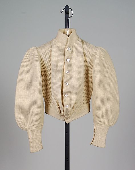 American Cardigan sweater *     wool      1900–1903 Victorian Sweater, American Sweater, Evening Suit, 1900s Fashion, Vintage Knitwear, Sweater Wool, Costume Collection, Edwardian Fashion, Historical Costume