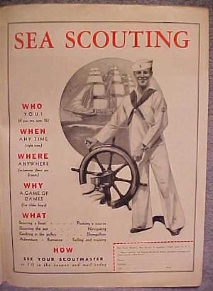 vintage sea scouting artwork Sea Scouts, Scouts Bsa, Sea Explorer, Leather Working Patterns, Vintage Boy Scouts, Scout Activities, Vintage Sea, Classic Yachts, Eagle Scout