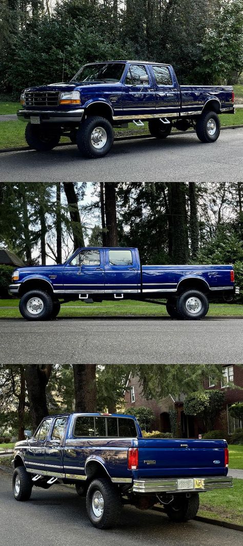 1997 Ford F-350 HD 4X4 CREW CAB 4DR LONG BED 7.3L Power Stroke Diesel ALL Record Obs 7.3 Powerstroke, Obs Ford 7.3, 7.3 Powerstroke, Ford Dually, Ford F250 Diesel, F250 Diesel, Ford Crew Cab, Baja Trucks, Ford Obs