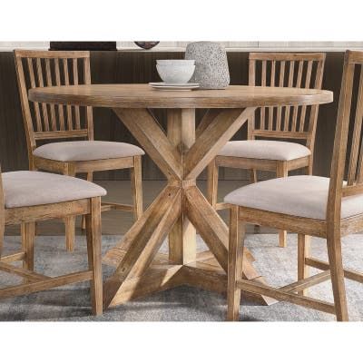 Buy Kitchen & Dining Room Tables Online at Overstock | Our Best Dining Room & Bar Furniture Deals Pedestal Dining Table Wood, Dining Table Wood, Trestle Dining Tables, Acme Furniture, Simple Table, Pedestal Dining Table, Dining Table Set, Weathered Oak, Table Wood