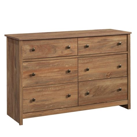 Gracie Oaks Darill 6 Drawer 50.55" W Double Dresser & Reviews | Wayfair Drawer Bedroom, Drawer Space, Wooden Dresser, Bedroom Dresser, Mdf Frame, Wood Dresser, Bedroom Furniture Dresser, Double Dresser, Bedroom Dressers