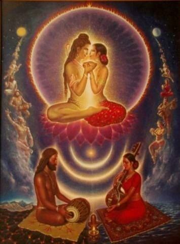 En la India, existen tres clases de tantrismos. Primero: Tantrismo blanco; segundo: Tantrismo negro; tercero: Tantrismo gris. En el Tantrismo blanco se practica Magia Sexual sin derramar el semen. En el Tantrismo negro existe el derrame del semen. En el Tantrismo gris se derrama y no se derrama el semen. A veces lo derraman, a veces no lo derraman. Este género de Tantrismo conduce al devoto hasta el Tantrismo negro. Tantric Yoga, Twin Flame Art, Arte Yoga, Tantra Art, Flame Art, Psy Art, Spiritual Love, Shiva Shakti, Shiva Art