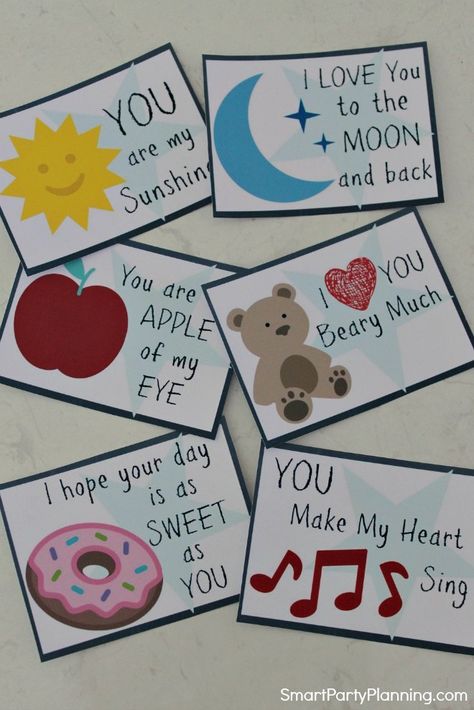 Valentines day lunch notes for kids Letters Of Love Cards For Kids, Lunch Box Notes For Husband, Valentines Day Lunch, Lunch Notes For Kids, Notes For Kids Lunches, Love Notes For Husband, Small Lunch, Punny Cards, Kids Notes