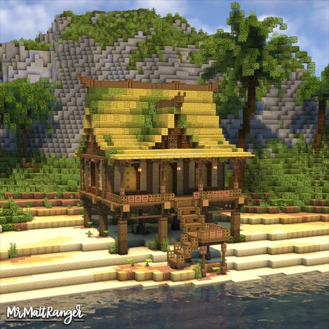 A Minecraft Beach House with a full Interior!
You can download this build on my Patreon, just follow the link! Minecraft Raised House, Tropical Village Minecraft, Beach Shack Minecraft, Minecraft Tiki House, Minecraft Beach Building Ideas, Minecraft Hawaii House, Minecraft Beach Terraforming, Costal Minecraft House, Minecraft Beachside House