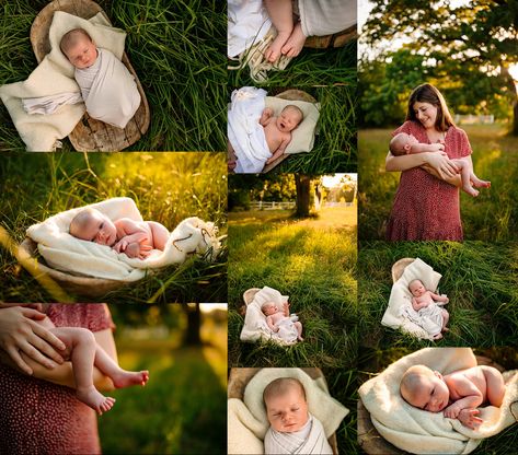 Houston newborn photographer | outside newborn pictures Newborn Pictures Outside Family, Newborn Pics Outside, Newborn Nature Photography, Spring Newborn Pictures Family, Garden Newborn Photography, Outdoors Newborn Photography, August Newborn Pictures, Outdoor Newborn Pictures, Outside Baby Photoshoot