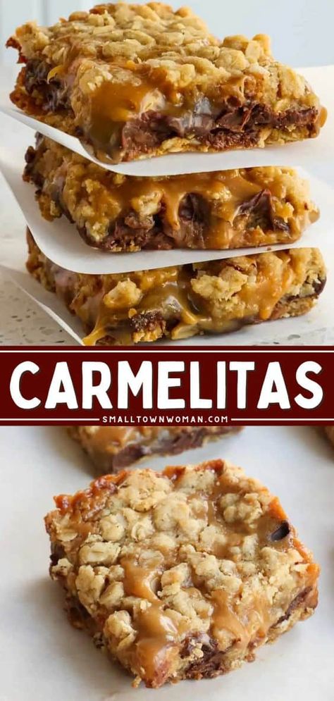 Carmelita Bars, Carmelitas Recipe, Gooey Caramel, Dessert Bar Recipe, Chocolate Sandwich, Oreo Dessert, S'mores, Lost 100 Pounds, Sweet Food