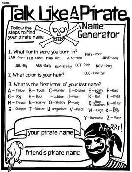 Pirate Name Generator, Pirate Theme Classroom, Teach Like A Pirate, Pirate Unit, Pirate Names, Pirate Classroom, Pirate Books, Pirate Activities, Pirate Crafts