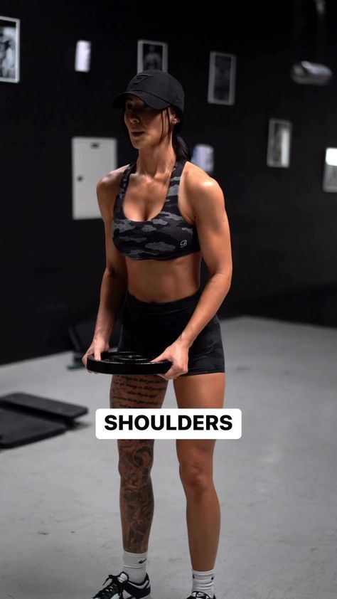 SHOULDERS! Give this one a go ladies! 🔥STRNG #shoulderworkout #gym | LisaFiitt Workouts | Tinlicker · Because You Move Me Shoulder Workout Women, Upper Body Workout Gym, Shoulder Workout Routine, Back And Shoulder Workout, Gym Workout Plan For Women, Workout Plan For Women, Body Workout Plan, Shoulder Press, Workout Plan Gym