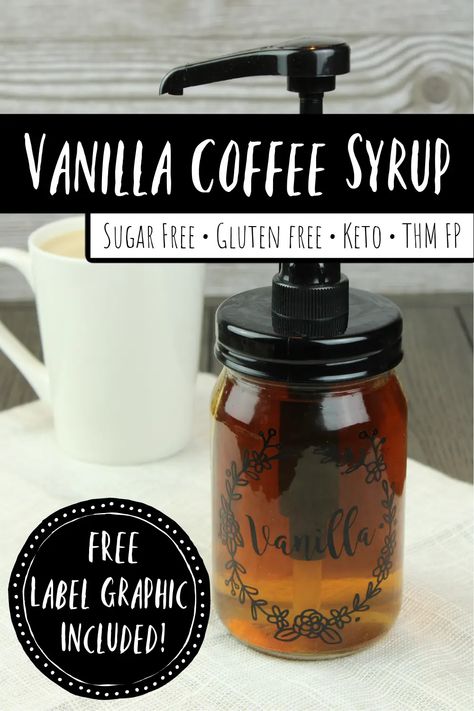 Keto Vanilla Syrup For Coffee, Keto Coffee Syrup Recipes, Coffee Syrup Recipe Sugar Free, Sugar Free Coffee Syrup Recipe, Keto Coffee Syrup, Sugar Free Simple Syrup Recipe, Sugar Free Syrup Recipe, Vanilla Coffee Syrup, Sugar Free Coffee Creamer