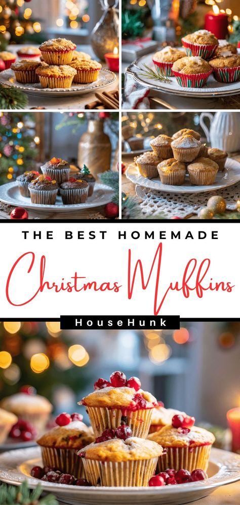 Embrace the festive spirit with these delightful Christmas muffins! From cozy coffee cake to peppermint mocha wonders, elevate your mornings with joy. Perfect for holiday breakfasts or sweet treats. #ChristmasMuffins #HolidayRecipes Christmas Brunch Muffins, Muffins For Christmas Morning, Mocha Muffins Recipe, Christmas Muffin Ideas, Easy Christmas Muffins, Christmas Mini Muffins, Christmas Morning Muffins, Christmas Muffins Recipes, Xmas Muffins