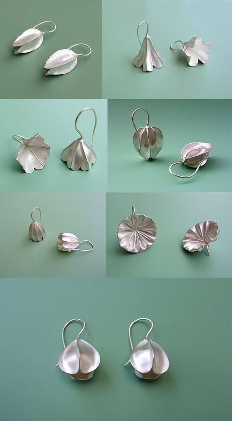 Metal Clay Jewelry, Organic Jewelry, Earrings Inspiration, Nature Inspired Jewelry, Diy Schmuck, Contemporary Jewellery, Bijoux Diy, Nature Jewelry, Contemporary Jewelry