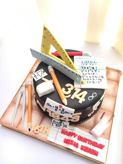 Math Cake, Teacher Cakes, Hidden Figures, Layered Cake, Math Teacher, Birthday Cakes, Birthday Cake, Happy Birthday, Cake