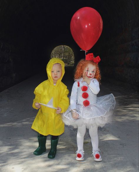 Boy And Girl Sibling Halloween Costumes, Kids Matching Halloween Costumes, Sister And Brother Halloween Costumes, Brother Sister Halloween Costumes Kids, Brother And Sister Halloween Costumes, Georgie From It, Siblings Costumes, Sibling Halloween Costumes Boys, Siblings Halloween Costumes