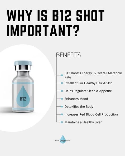 Head over to the VITAstir website to read the Health Benefits of B12 Shot in detail! 

Email: Info@vitastir.com
Call Us: (248) 675-8089 B12 Shots Benefits, Benefits Of B12, Vitamin B12 Benefits, Vitamin B12 Injections, B12 Shots, Iv Vitamin Therapy, B12 Injections, B12 Vitamin, Sleeping Well