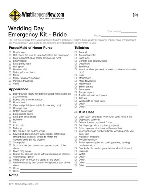 Wedding Emergency Kit List Grooms, Bridal Wardrobe Checklist, Wedding Emergency Kit List, Emergency Kit List, Wedding Preparation Checklist, Bride Emergency Kit, Wedding Day Emergency Kit, Wedding Emergency Kit, Bride Entry