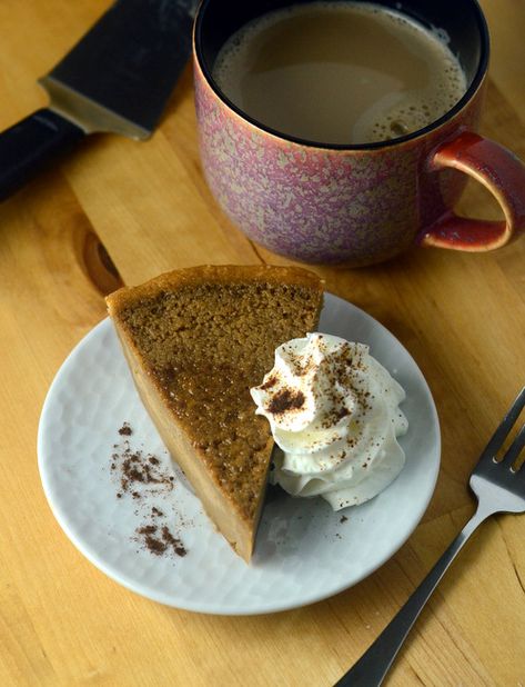 Coffee Custard Pie - Baking Bites Coffee Custard Pie, Coffee Custard, Pie Crust Pizza, Custard Pies, Instant Espresso, Crumb Crust, Mustard Chicken Recipes, Chocolate Wafer Cookies, Pie Baking