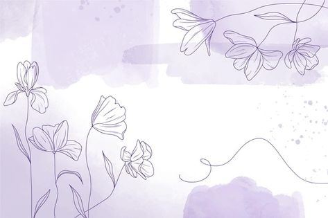 Watercolor background with hand-drawn el... | Free Vector #Freepik #freevector #background #watercolor #light #hand-drawn Soft Pastel Background, Light Purple Wallpaper, Background With Flowers, Purple Aesthetic Background, Violet Pastel, Wallpaper Notebook, Watercolor Flower Background, Laptop Wallpaper Desktop Wallpapers, Watercolour Texture Background