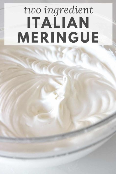 Marange Recipe, Meringue Recipes, How To Make Meringue, Baked Meringue, Vanilla Bean Powder, Meringue Recipe, Two Ingredient, Italian Meringue, Pie Tops