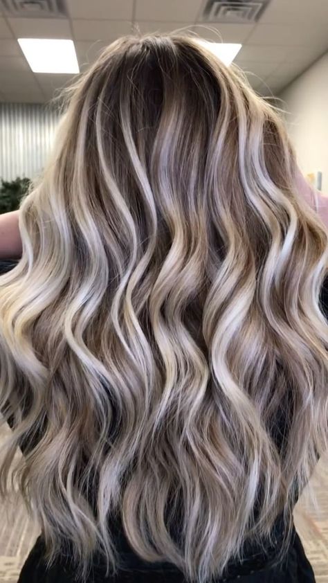 ❄️Vanilla Chocolate Twist🍦 . @oligopro blacklight cool tone & extra blonde 20 vol through out in foils and 30 vol on the Balayage pieces… | CATHERINE 📍Michigan Stylist (@catherinelovescolor) on Instagram Cool Blonde Highlights, Long Hair Older Women, Blonde Foils, Fall Blonde Hair, Dark Blonde Hair Color, Summer Blonde Hair, Hair Inspiration Long, Brunette Hair With Highlights, Gorgeous Hair Color