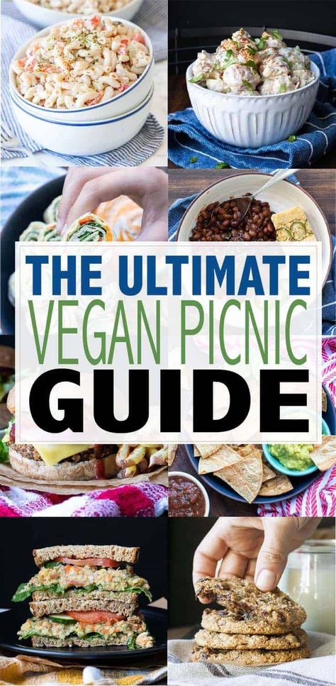 Vegan Summer Lunch Ideas, Vegan Picnic Recipes, Vegan Picnic Ideas, Vegan Picnic Food, Vegan Grill, Vegetarian Picnic, Vegan Oatmeal Raisin Cookies, Summer Supper, Vegan Picnic