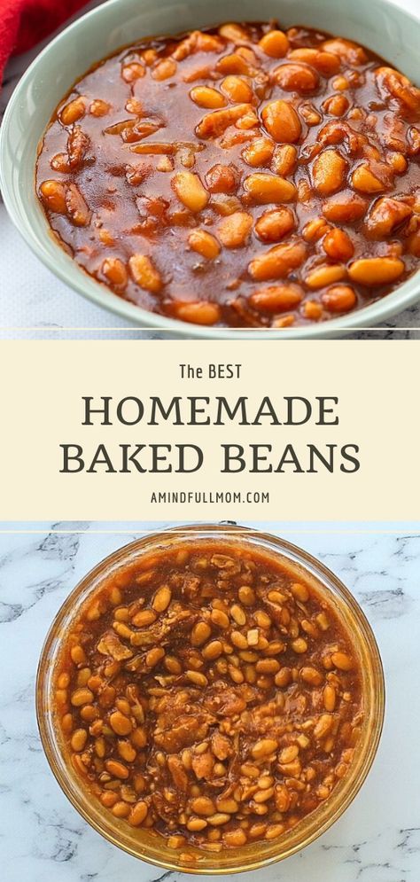 Homemade Baked Beans From Scratch, Navy Bean Recipes, Homemade Baked Beans Recipe, Baked Beans From Scratch, Dry Beans Recipe, Beans From Scratch, Best Baked Beans, Easy Baked Beans, Baked Beans With Bacon