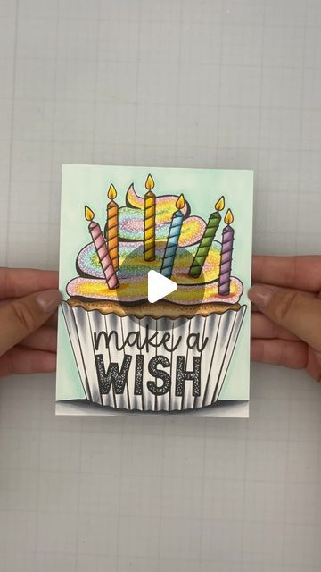 Jeannie | Cardmaker on Instagram: "Make a wish! This is a huge cupcake and you can probably add so many candles — I went with 6 to celebrate Trinity Stamps’ 6th birthday. Have you checked out the new release? 
•⁣⁣
@trinitystampsllc Products Used: 
Hey Cupcake Stamps 
•⁣⁣⁣⁠
#trinitystamps #stamping #cardmaking #papercrafts #copiccoloring #birthdaycard #craftyreels #cardmakingvideos #cardmakingreels #craftyasmr #insideoutjeans" Huge Cupcake, Trinity Stamps, Many Candles, Card Making Videos, Copic Coloring, 6th Birthday, News Release, New Release, Make A Wish