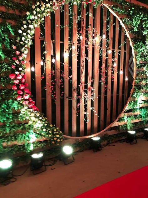 Photo From #ShubhShaadi - By White Lily Events Selfie Point, Engagement Stage, Bühnen Design, Bangle Ceremony, Indian Wedding Garland, Reception Stage Decor, Simple Stage Decorations, Destination Wedding Decor, Vertical Garden Design