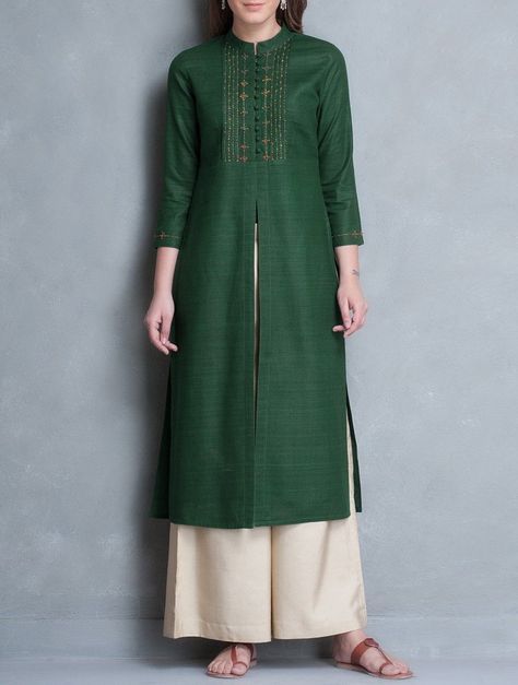 Silk Kurti Designs Latest, Silk Kurti Designs, Kurta Patterns, Silk Kurti, Simple Kurti Designs, Kurti Designs Latest, Long Kurti Designs, Kurta Neck Design, Cotton Kurti Designs