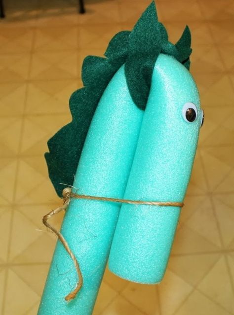 Turn a Pool Noodle into Horse Stick | Crafts… | PBS KIDS for Parents Horse Crafts For Kids, Pool Noodle Horse, Noodle Horse, Swim Noodles, Stick Pony, Pool Noodle Crafts, Rodeo Party, Stick Horses, Western Theme Party