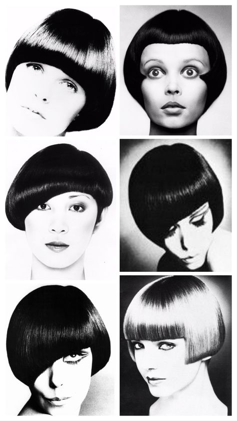 Vidal Sassoon Haircut Bob, 70s Short Hairstyles, 1960 Makeup, Sassoon Haircut, Vidal Sassoon Haircut, Color Block Hair, Edgy Hairstyles, High Fashion Hair, Vidal Sassoon