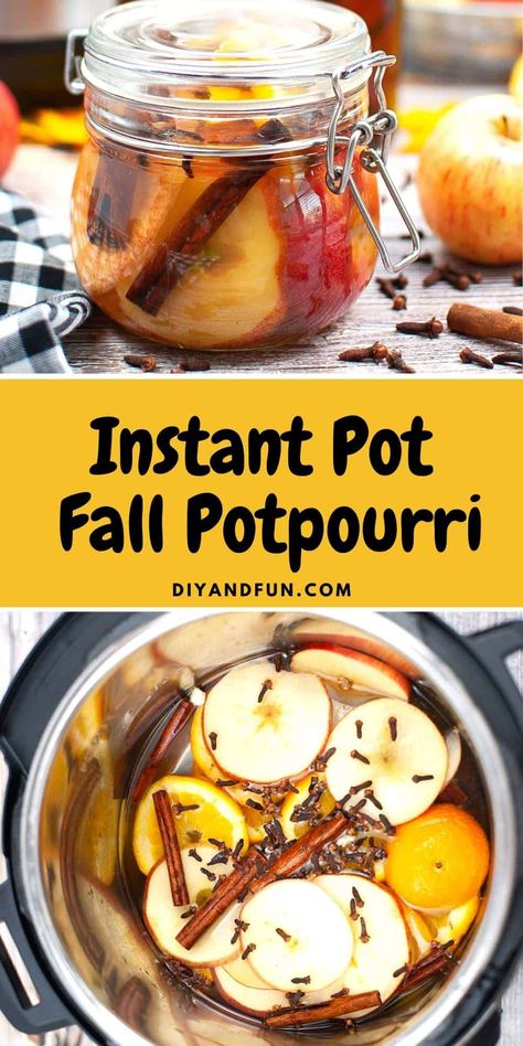 Fall Potpourri Stovetop, Potpourri Recipe, Fall Potpourri, Mason Jar Recipe, Homemade Potpourri, Instant Pot Slow Cooker, Make Your Home Smell Amazing, Best Pressure Cooker, Potpourri Recipes