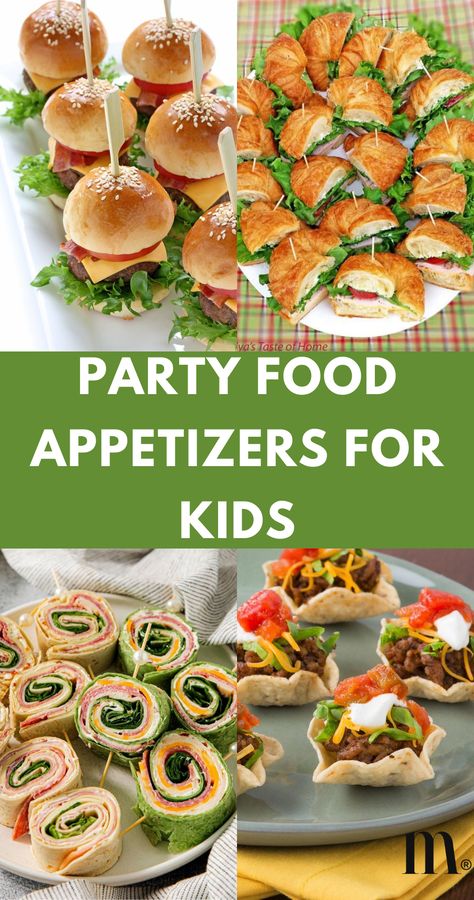 Wow your little guests with these fun and tasty party food appetizers for kids! From savory to sweet, these easy-to-make bites will be a hit at any celebration. Perfect for birthdays, playdates, or family gatherings! Kids Party Menu, Kids Party Finger Foods, Birthday Party Appetizers, Birthday Party Meals, Birthday Appetizers, Kid Friendly Appetizers, Kids Birthday Food, Kids Party Snacks, Finger Foods For Kids