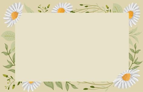 Powerpoint Flower Background Design, Landscape Border Design, Cute Backgrounds Landscape, Floral Background Landscape, Cute Presentation Backgrounds, Cute Powerpoint Templates Backgrounds, Vintage Landscape Background, Border Design Landscape, Background Landscape Power Point