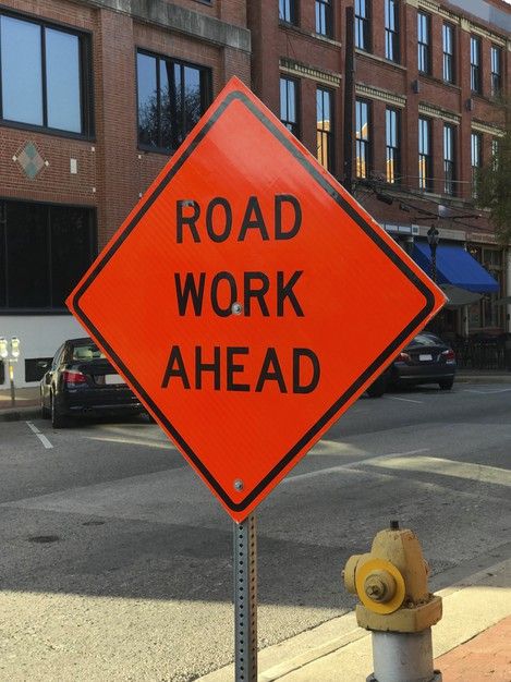 Road work ahead construction sign on the... | Free Photo #Freepik #freephoto #building #road #work #car Road Work Sign, Arrow Signage, Aesthetic Road, Moon Board, Road Markings, Construction Signs, Street Wall, Road Work, Magazine Collage